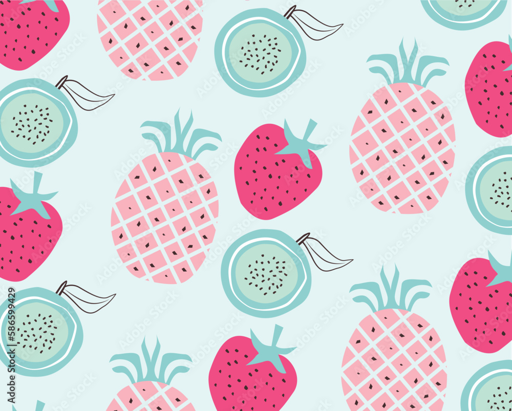 Fruits set, vector illustration, in abstract style. Design elements. Fruits set, vector illustration, in abstract style. Design elements.