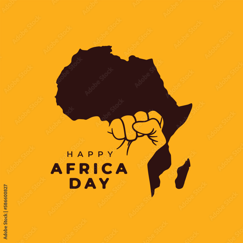 Africa day celebrations design template - obrazy, fototapety, plakaty 