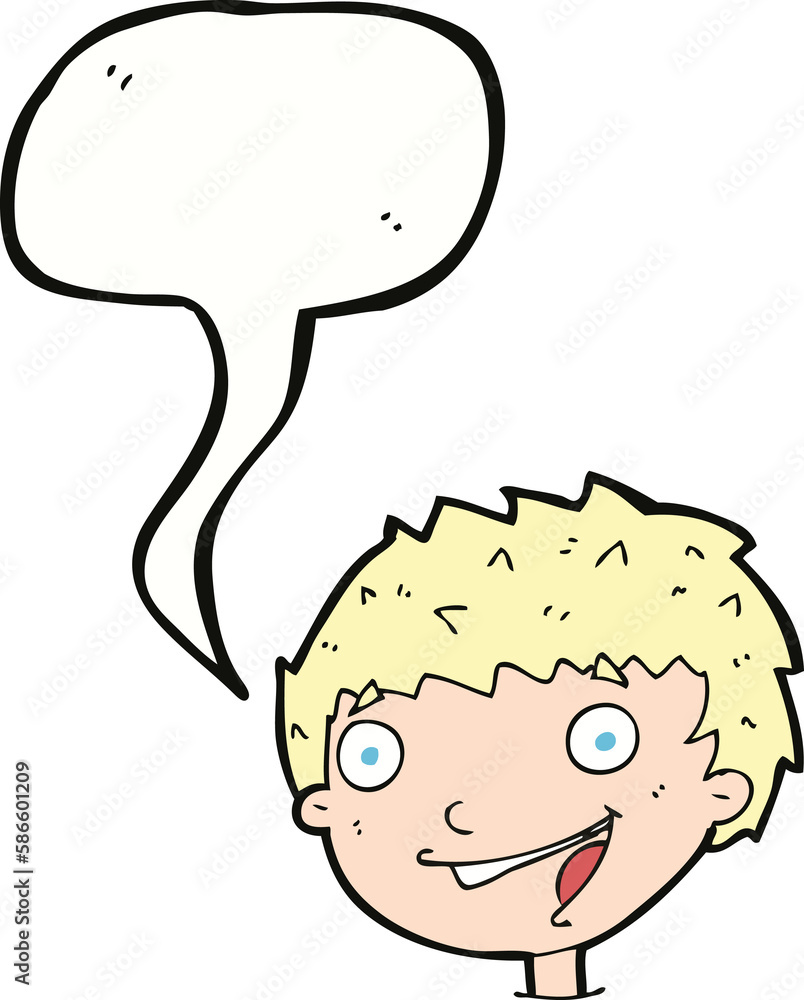 cartoon laughing boy with speech bubble cartoon laughing boy with speech bubble
