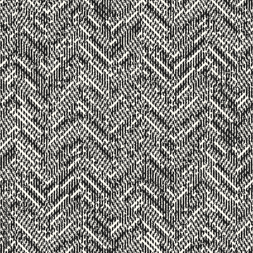 Monochrome Knitted Textured Herringbone Pattern
