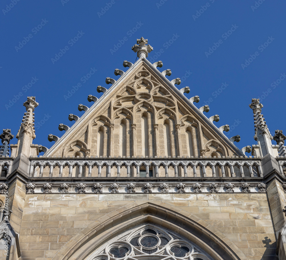 Obraz premium Facade of neo-gothic New Cathedral, Linz, Austria