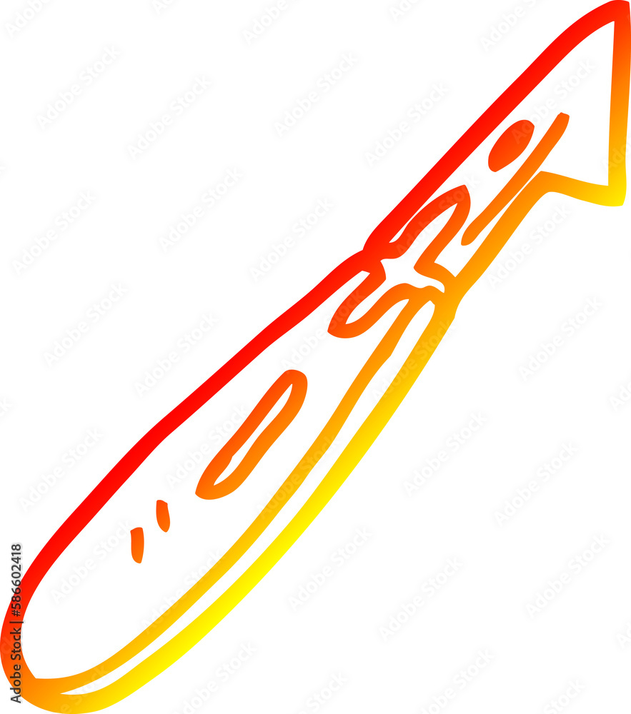 warm gradient line drawing cartoon craft knife warm gradient line drawing cartoon craft knife