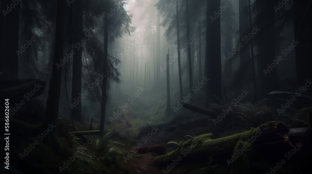 Fototapeta premium AI Generated Natural,forest,fauna diversty landscapes