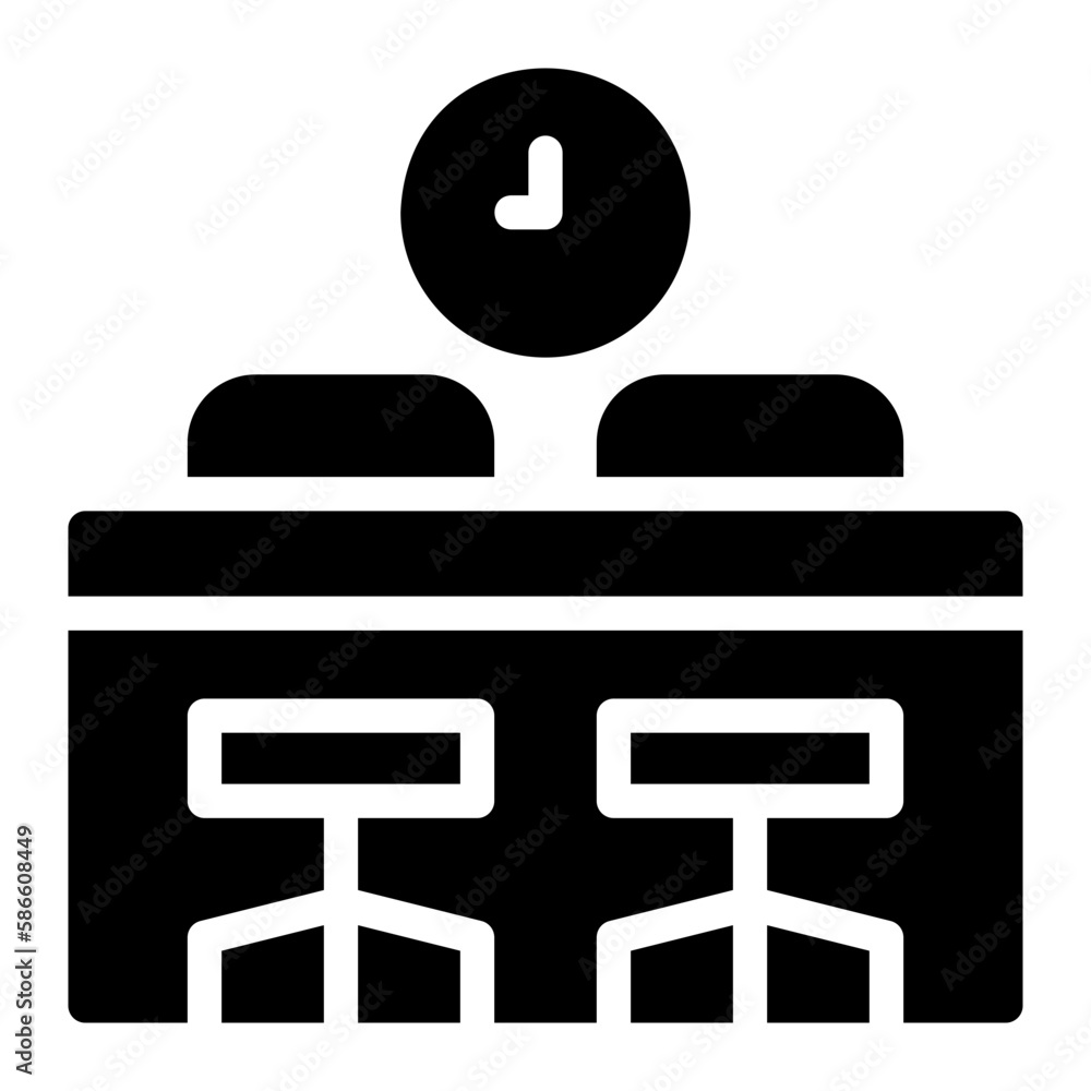 meeting room glyph icon meeting room glyph icon