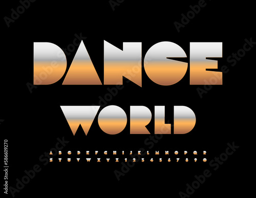 abc, advertisement, advertising, alphabet, banner, character, chic, club, concert, dance, design, disco, elegant, elite, emblem, entertainment, event, festival, flyer, font, fun, gold, golden, graphic