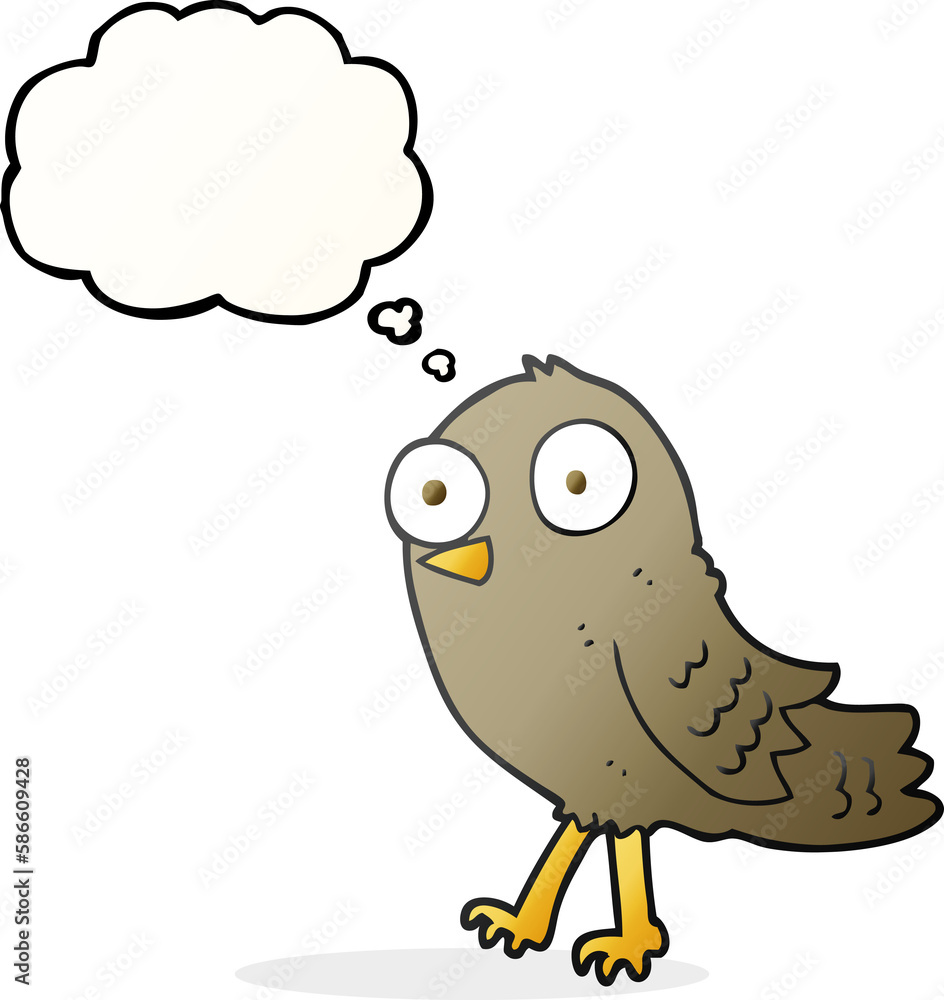 thought bubble cartoon bird thought bubble cartoon bird