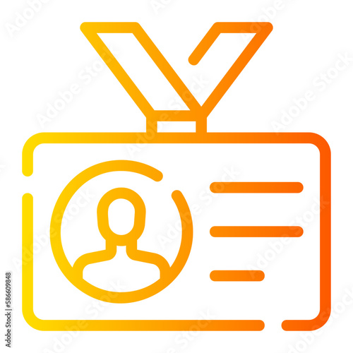 id card gradient icon