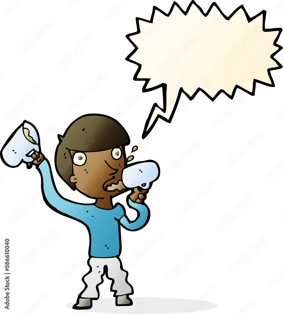 cartoon man drinking beer with thought bubble cartoon man drinking beer with thought bubble