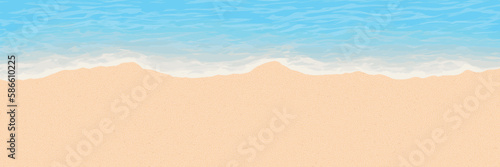Surf line from above, seashore, sandy shore, panoramic view