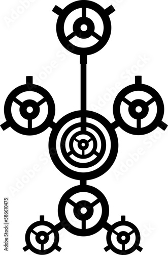 Abstrakte technologische Form - Intelligentes Netzwerk, Verbindungen - KI, AI