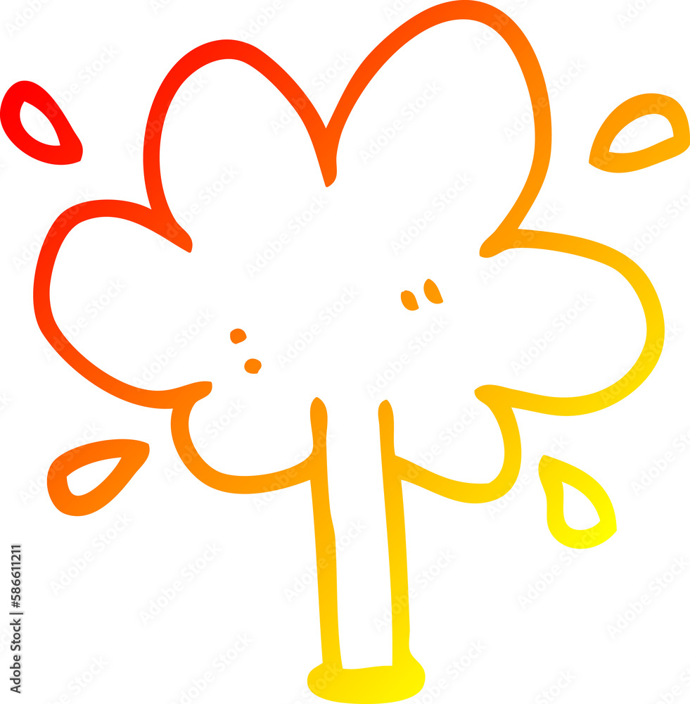 warm gradient line drawing cartoon water squirt warm gradient line drawing cartoon water squirt