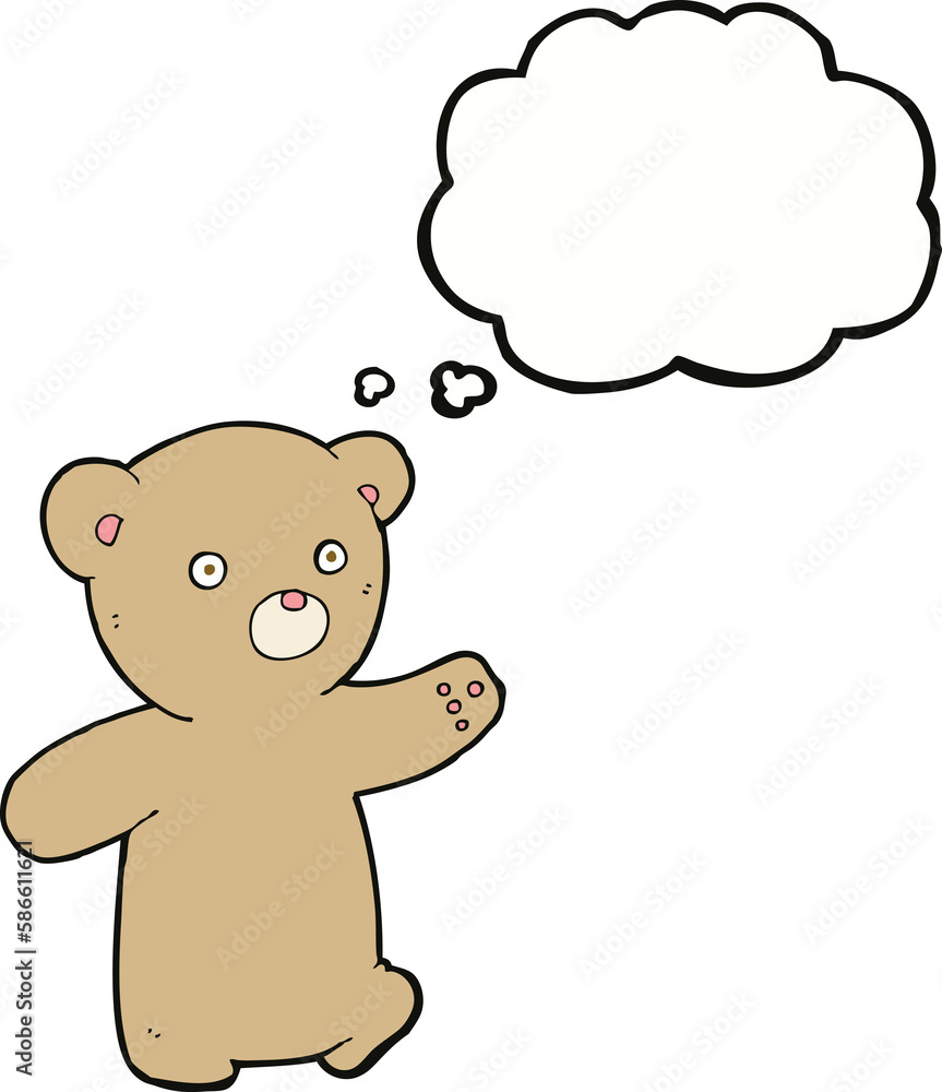 cartoon teddy bear with thought bubble cartoon teddy bear with thought bubble