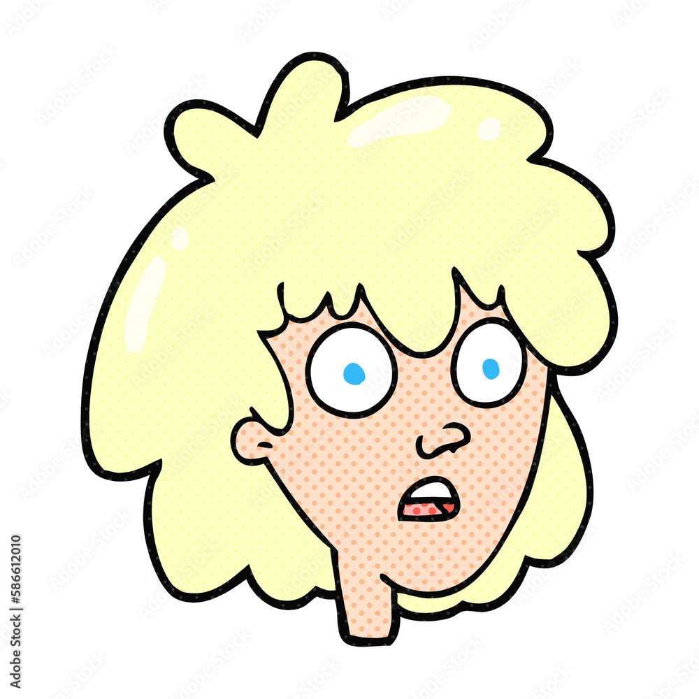 Fototapeta premium cartoon female face