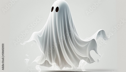  White ghost on a white background