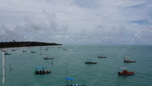 Wallpaper Mural São Miguel dos Milagres Costa dos Corais Paisagem Praia Tropical Alagoas Brasil Mar Oceano Barcos Areia Água Coqueiros Litoral Turismo Viagem Viajar Natureza Torontodigital.ca