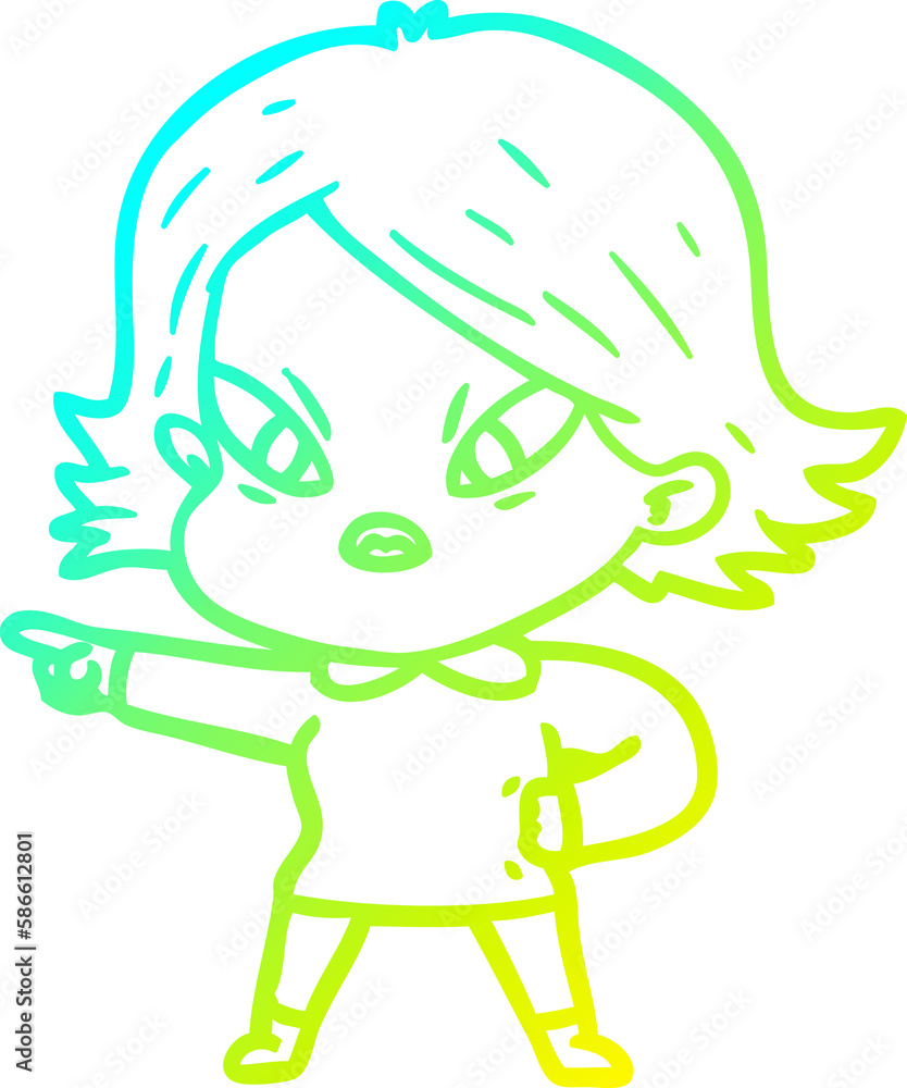 cold gradient line drawing cartoon stressed woman cold gradient line drawing cartoon stressed woman