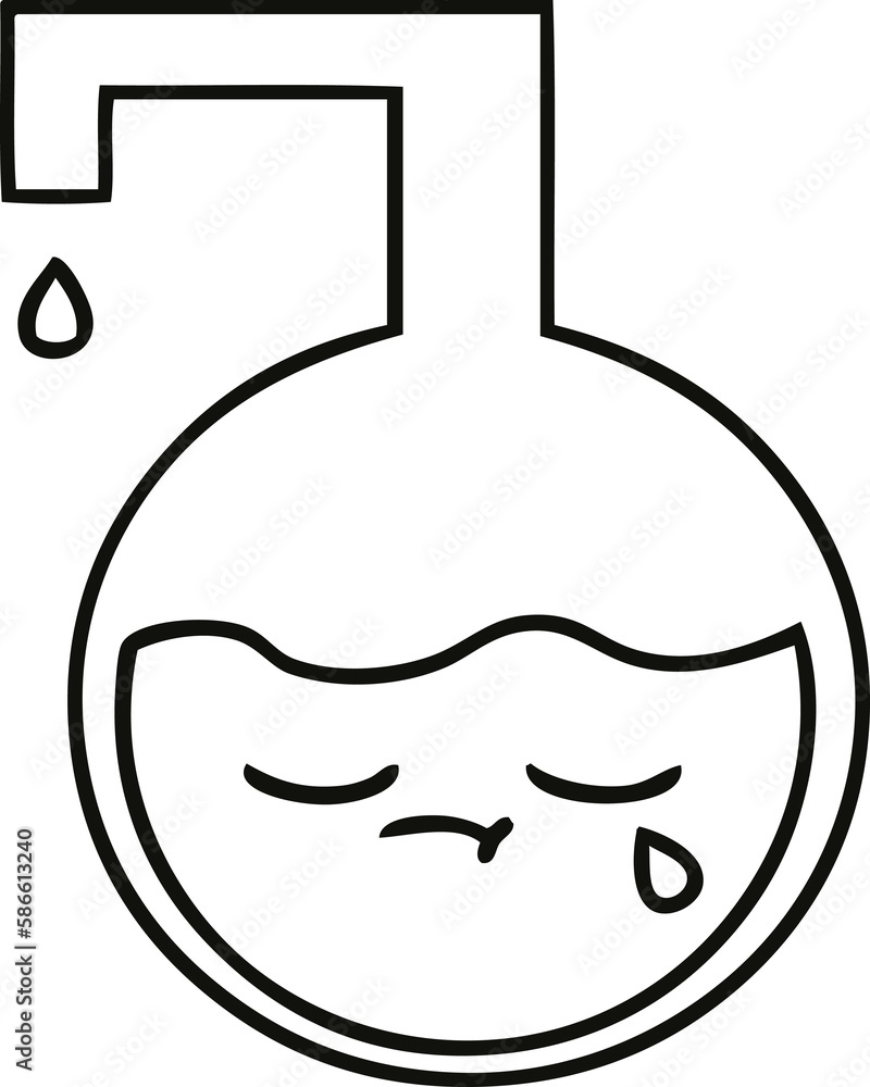 line drawing cartoon science experiment line drawing cartoon science experiment