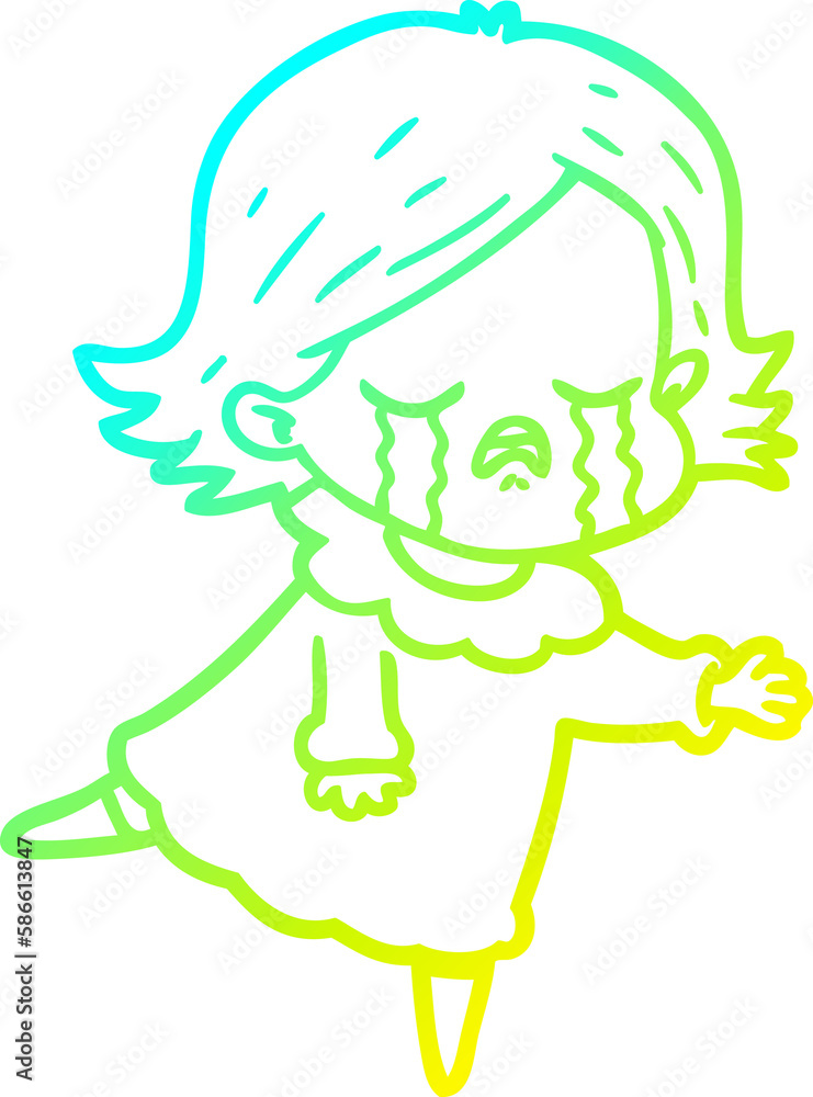 cold gradient line drawing cartoon girl crying cold gradient line drawing cartoon girl crying