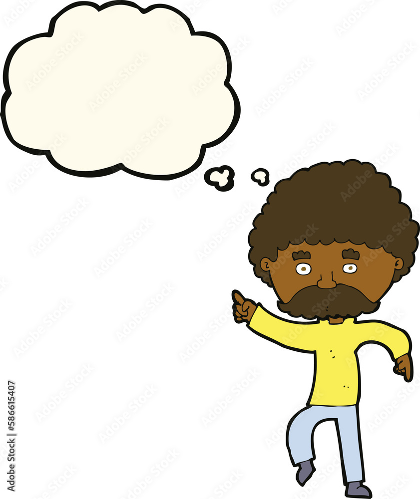 cartoon seventies style man disco dancing with thought bubble cartoon seventies style man disco dancing with thought bubble