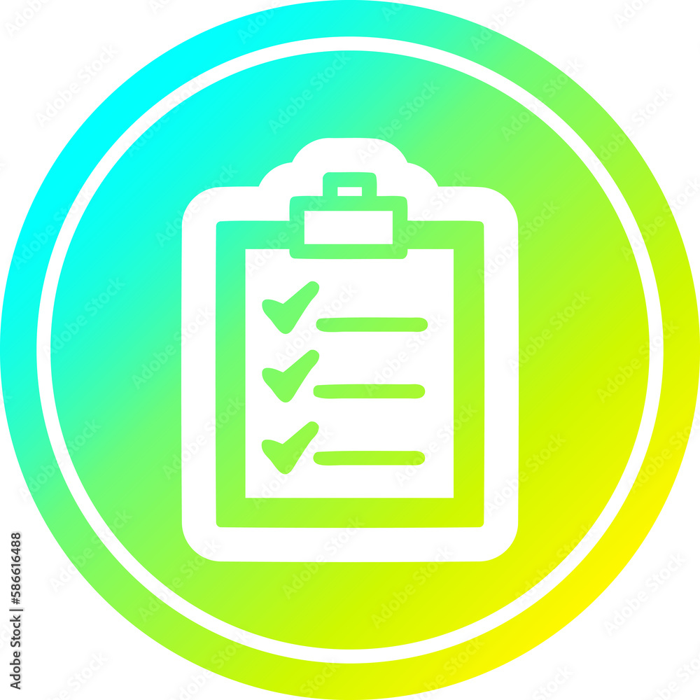 check list circular in cold gradient spectrum check list circular in cold gradient spectrum