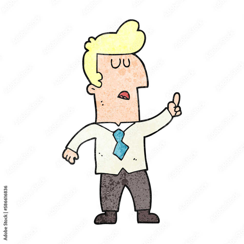 textured cartoon businessman