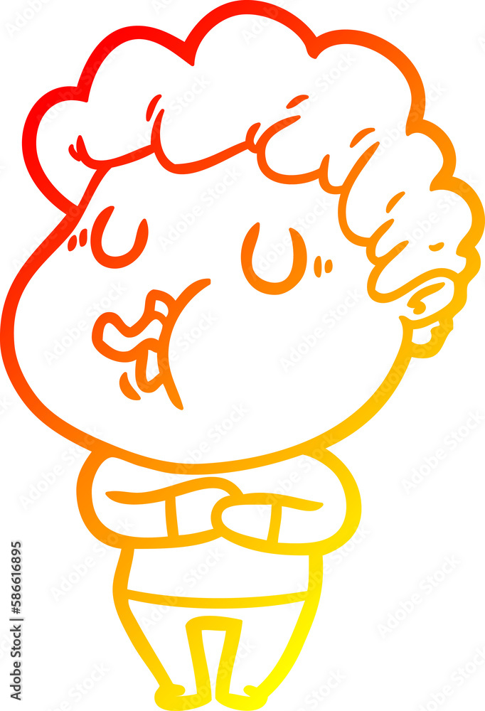 warm gradient line drawing cartoon man singing warm gradient line drawing cartoon man singing