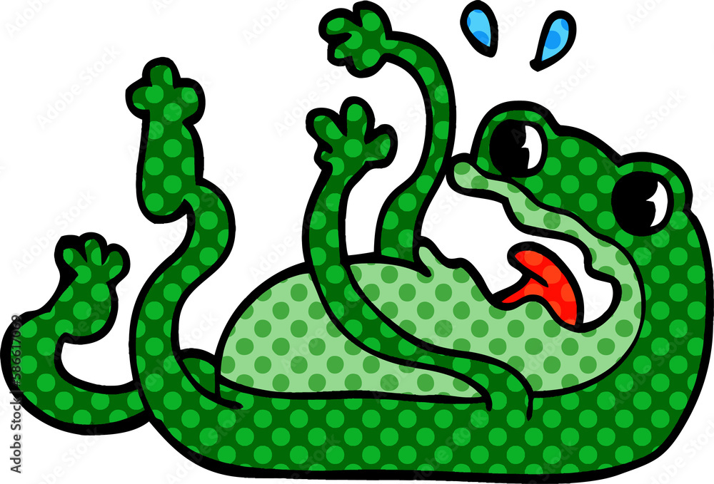 Fototapeta premium cartoon doodle frog