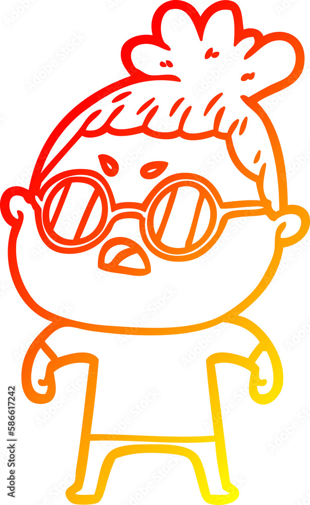 warm gradient line drawing cartoon annoyed woman warm gradient line drawing cartoon annoyed woman
