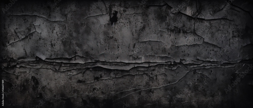 Obraz premium Concrete dark grunge texture - Generative AI