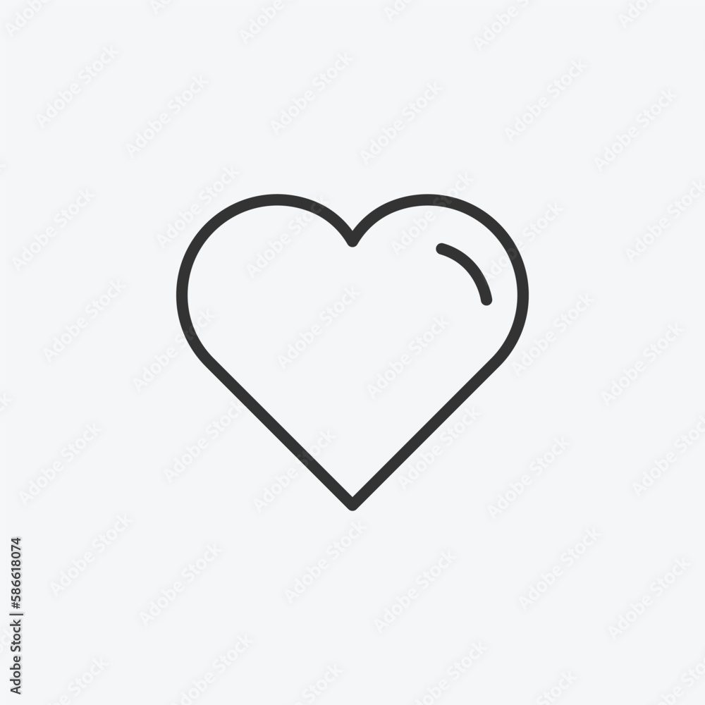 Heart, favorite vector icon. love, happy, valentine, romantic, marriage sign