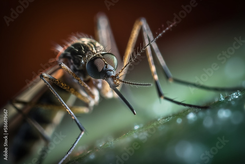 Mosquito extreme close-up macro shot © Alex