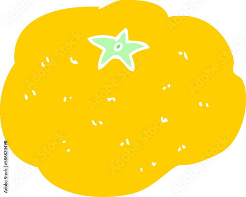 Fotografia flat color illustration of a cartoon satsuma