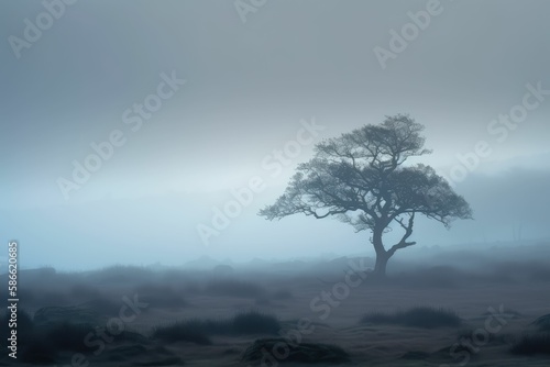 tree in fog, generative AI