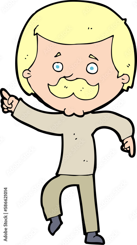 Obraz premium cartoon dancing dad