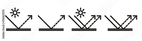 Anti glare icon. Vector illustration