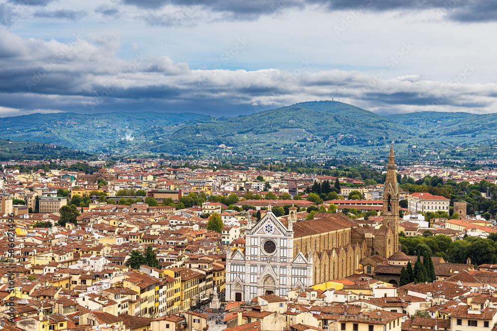 Blick über die Altstadt von Florenz in Italien