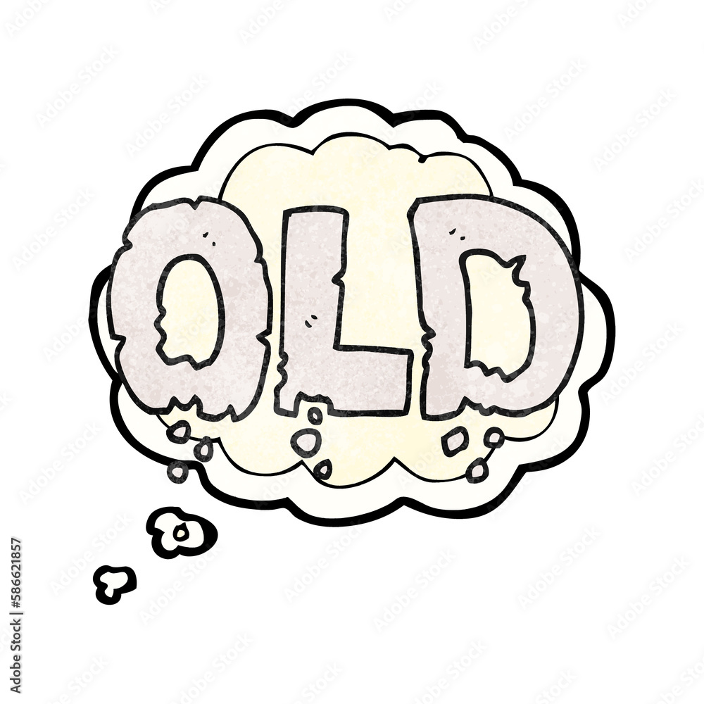 thought bubble textured cartoon word old thought bubble textured cartoon word old