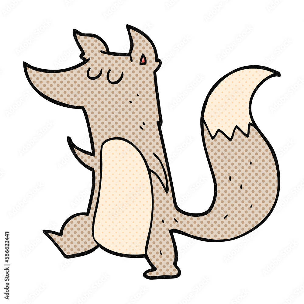cartoon little wolf cartoon little wolf