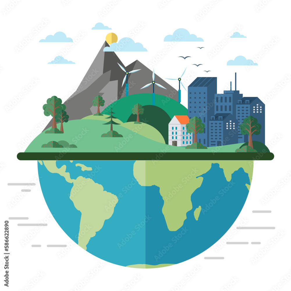 Save our planet earth, ecology eco environmental protection, climate ...