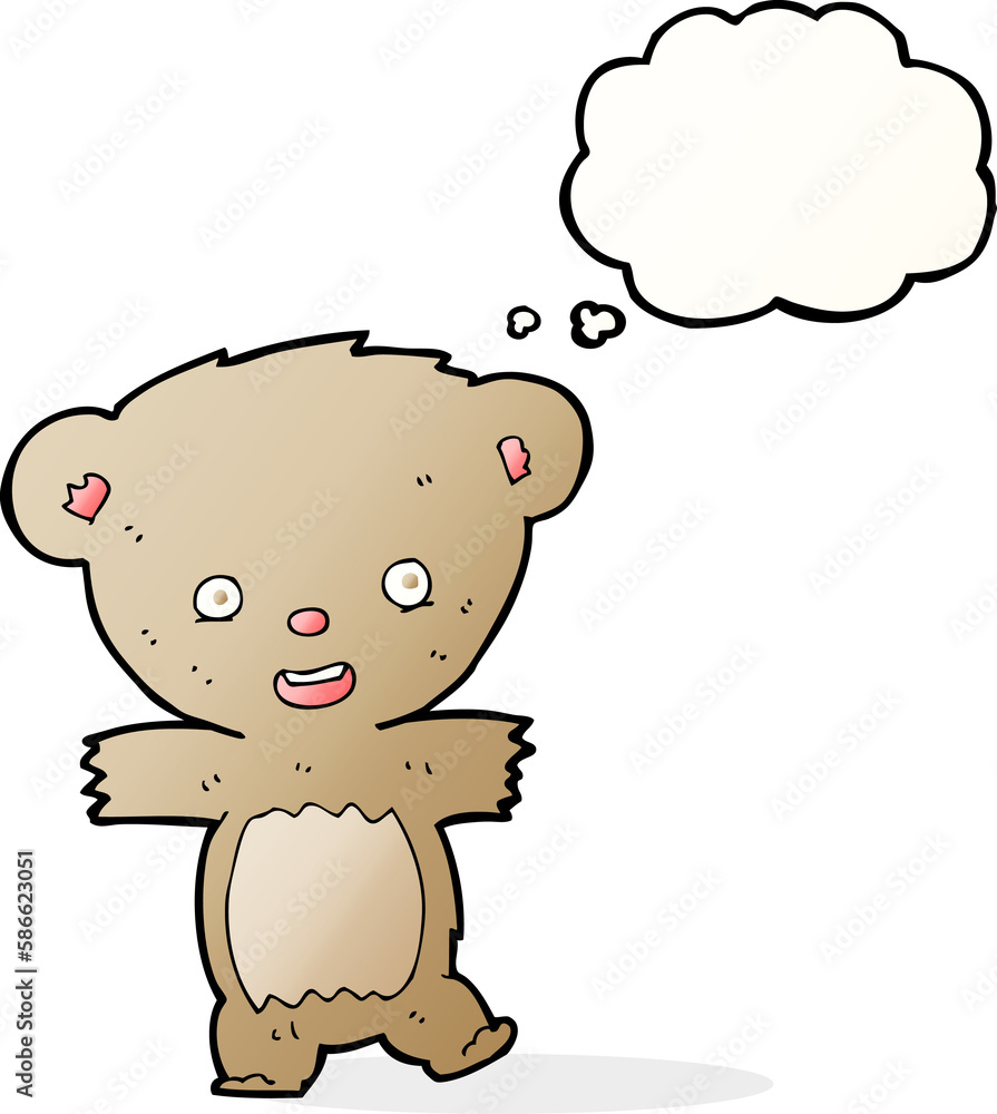 cartoon teddy bear with thought bubble cartoon teddy bear with thought bubble