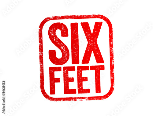 Six Feet text concept for presentations and reports