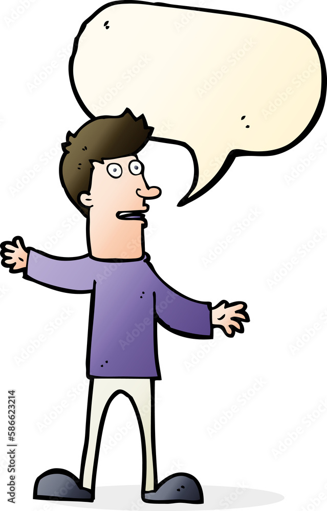 cartoon surprised man with speech bubble cartoon surprised man with speech bubble