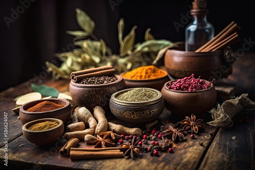 Traditional Indian Herbs and Spices: Nature's Healing Medicine and Delicious Seasonings for Indian and Thai Cuisines, Generative AI