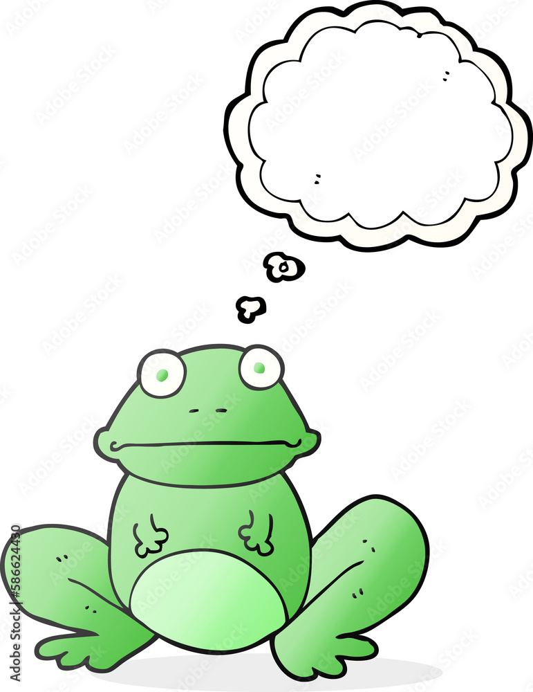 thought bubble cartoon frog
