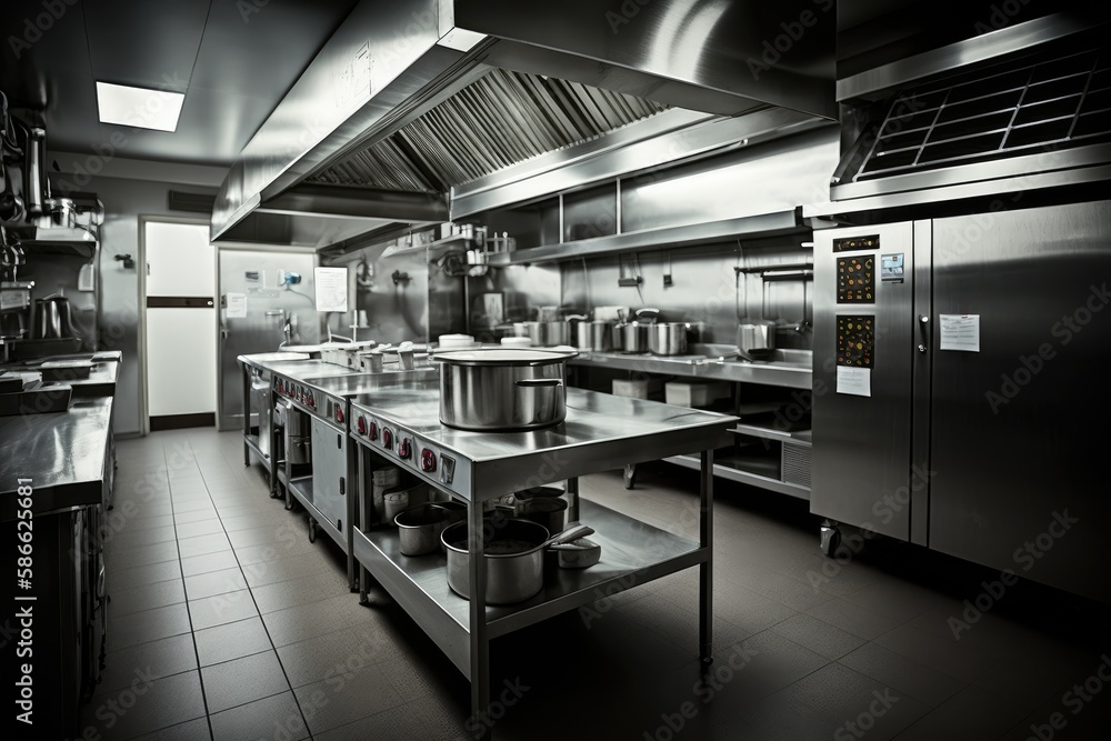 Modern restaurant kitchen