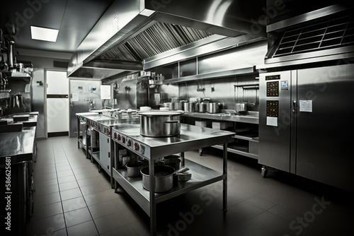 Modern restaurant kitchen