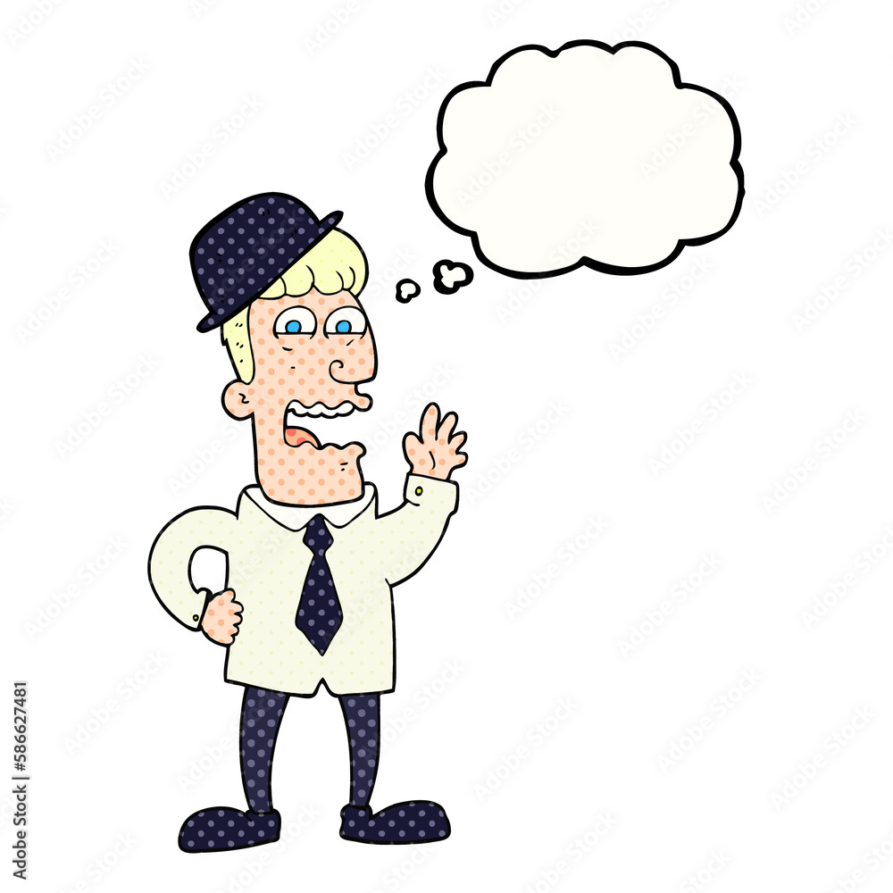 thought bubble cartoon businessman thought bubble cartoon businessman