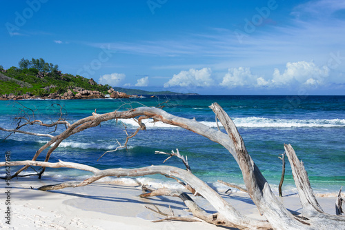 Amazing empty beach on Seychelles