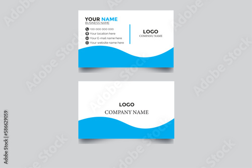 Business card design, Clean professional business card template, visiting card, abstract business card template color. Minimal Business Card Mockup.