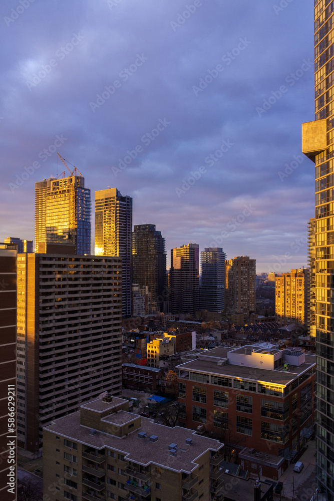 View on Skyscrapers in Toronto Ontario Canada
